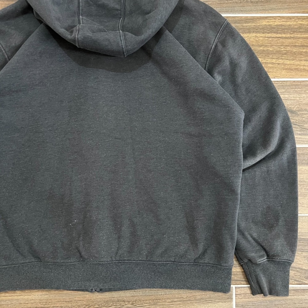 Carhartt Mens Hoodie Full Zip Gray Heavy Classic Utility Grunge Work Jacket L - Picture 3 of 7